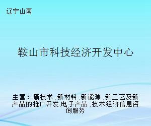 鞍山市科技經(jīng)濟開發(fā)中心 經(jīng)濟信息咨詢的橋梁與引擎